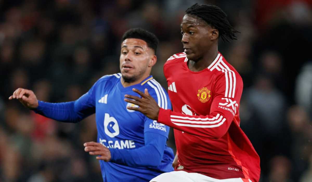 Kobbie Mainoo di laga Manchester United vs Leicester City