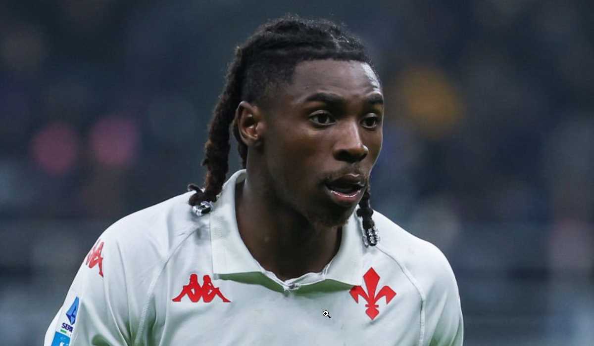 Moise Kean di laga Inter Milan vs Fiorentina