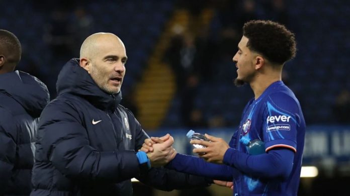 Jadon Sancho dan Enzo Maresca pelatih Chelsea