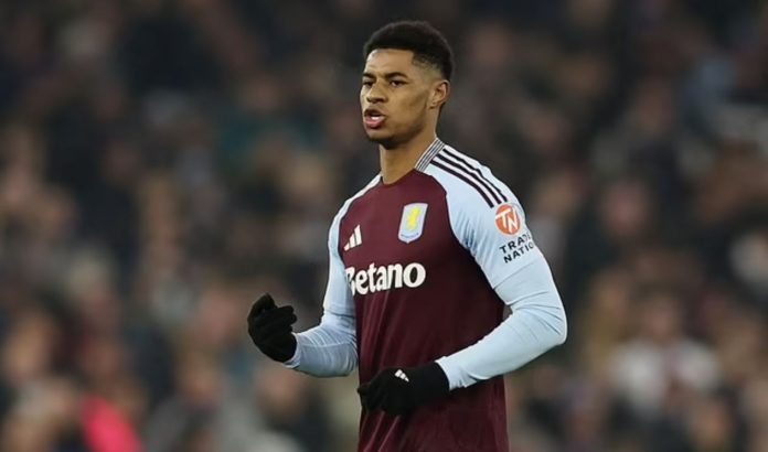 Marcus Rashford pemain Aston Villa