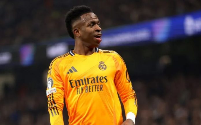 Vinicius Junior saat Real Madrid bertemu Manchester City