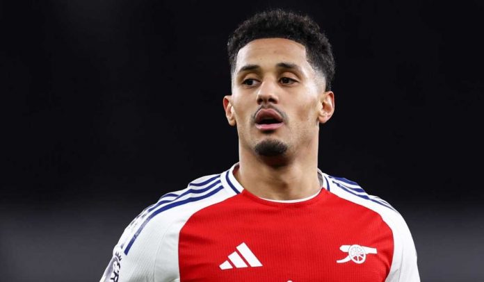 William Saliba di laga Arsenal vs Manchester City