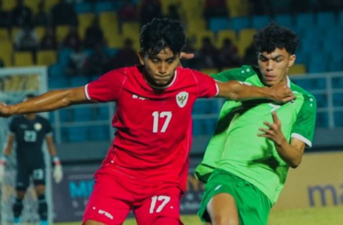 Indonesia U20 saat bertemu Suriah di turnamen uji coba jelang Piala Asia U20