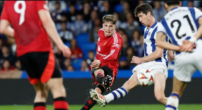 Alejandro Garnacho - Real Sociedad vs Manchester United - Liga Europa