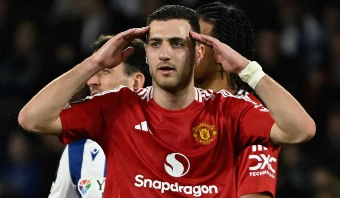 Reaksi Diogo Dalot di laga Real Sociedad vs Manchester United